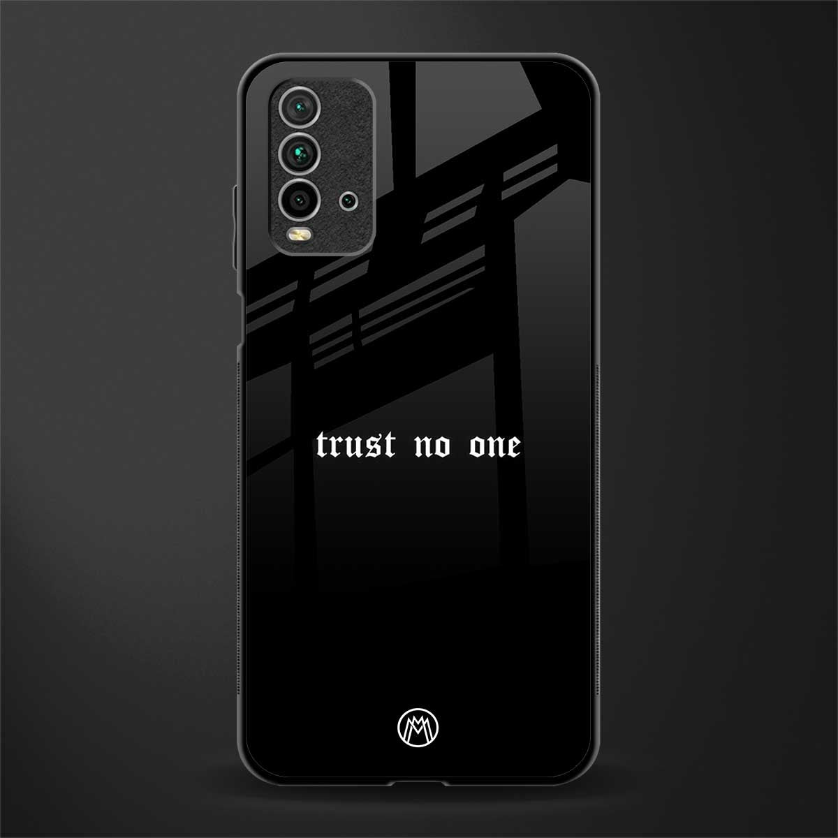 trust no one aesthetic quote glass case for redmi 9 power image