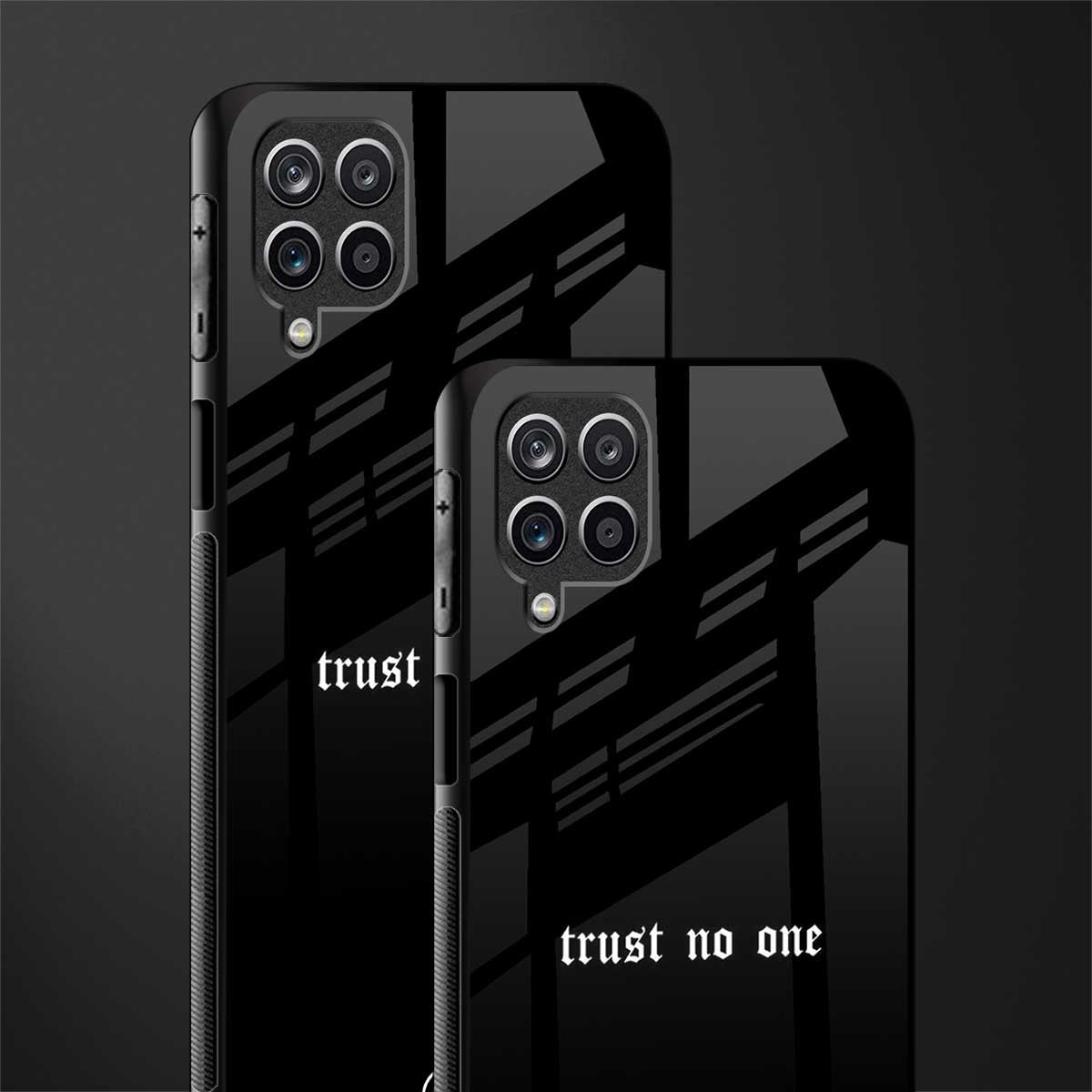trust no one aesthetic quote glass case for samsung galaxy f12 image-2