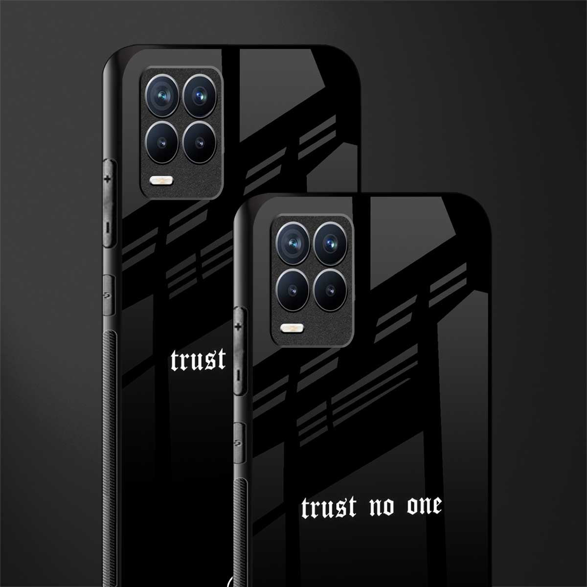 trust no one aesthetic quote glass case for realme 8 4g image-2