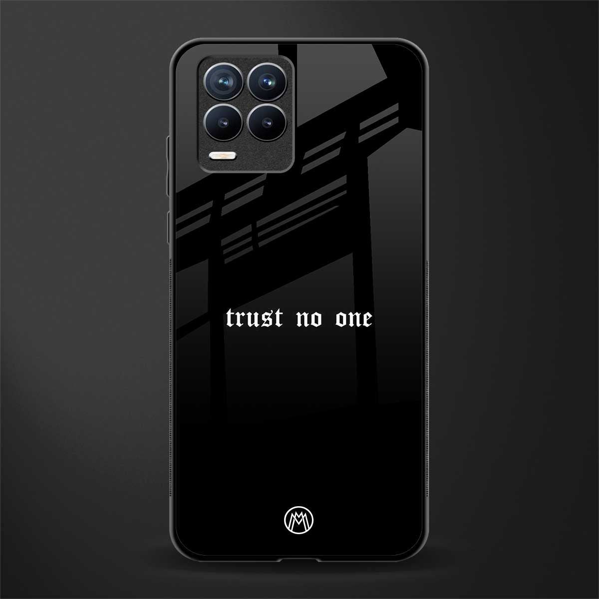 trust no one aesthetic quote glass case for realme 8 4g image
