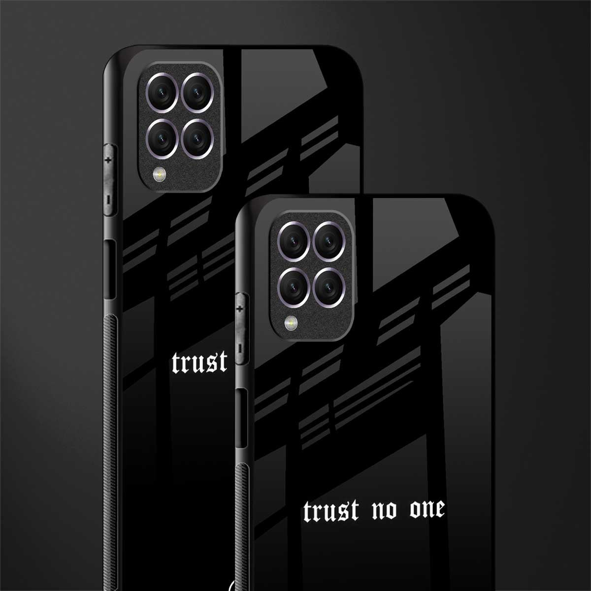 trust no one aesthetic quote glass case for samsung galaxy f62 image-2