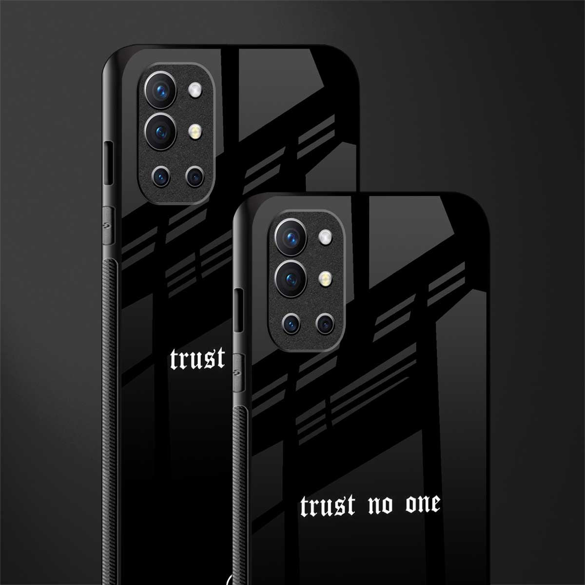 trust no one aesthetic quote glass case for oneplus 9r image-2