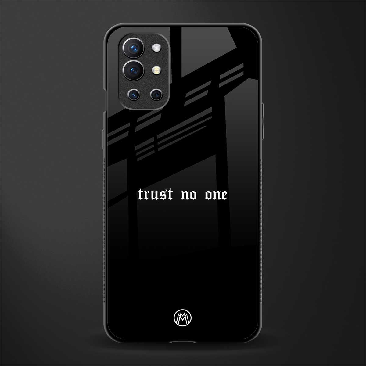 trust no one aesthetic quote glass case for oneplus 9r image