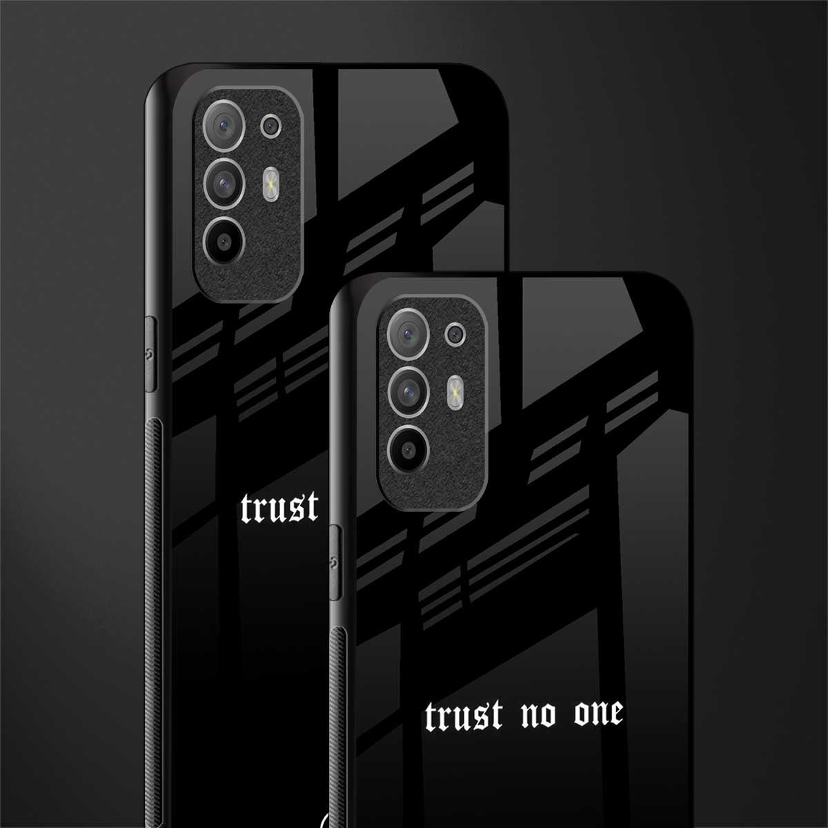 trust no one aesthetic quote glass case for oppo f19 pro plus image-2