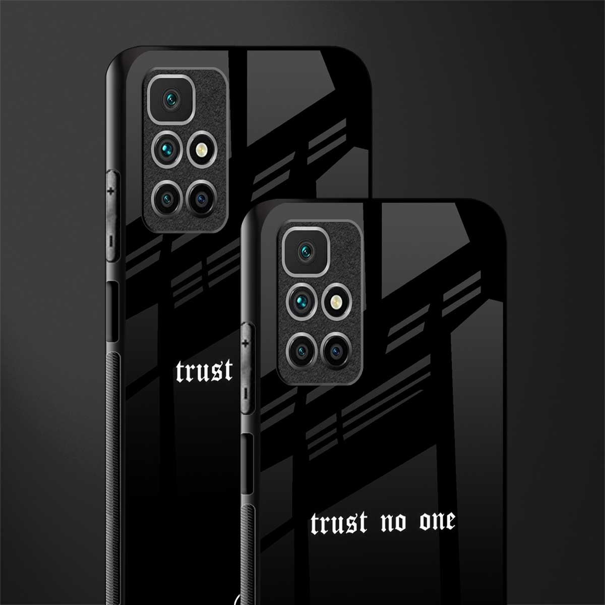 trust no one aesthetic quote glass case for redmi 10 prime image-2
