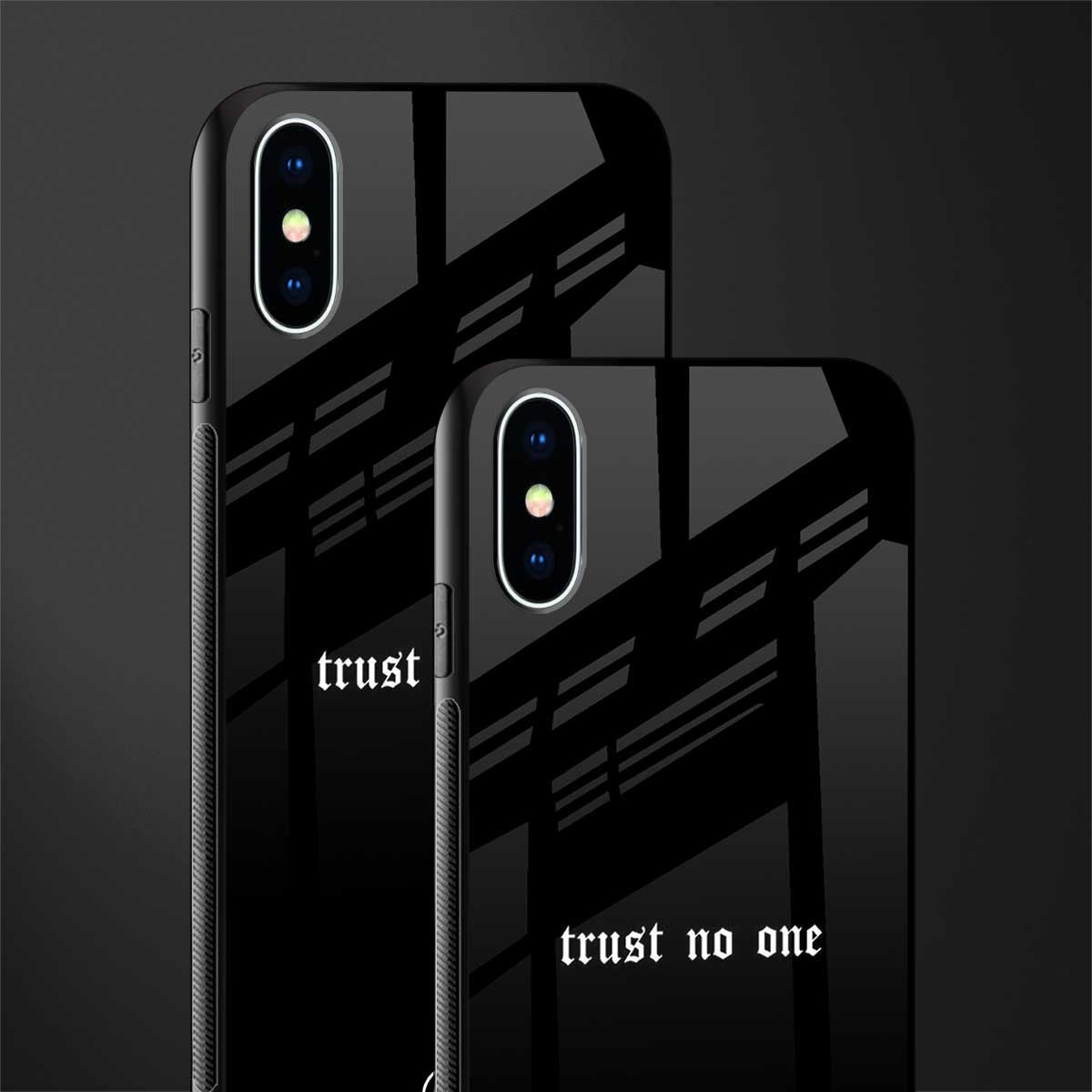 trust no one aesthetic quote glass case for iphone xs image-2
