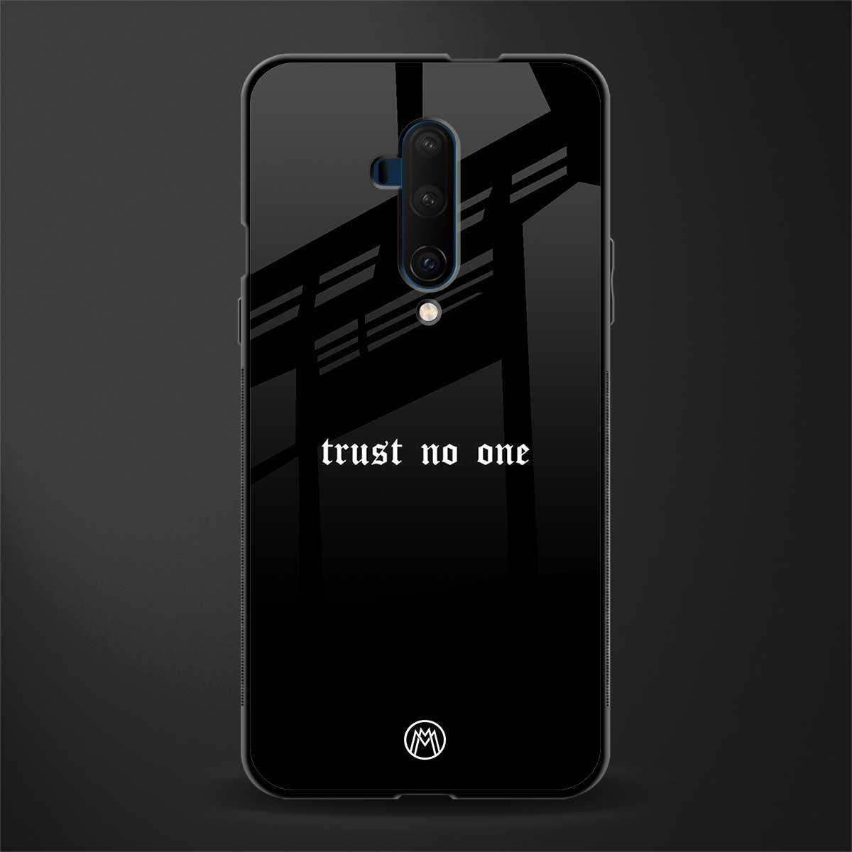 trust no one aesthetic quote glass case for oneplus 7t pro image