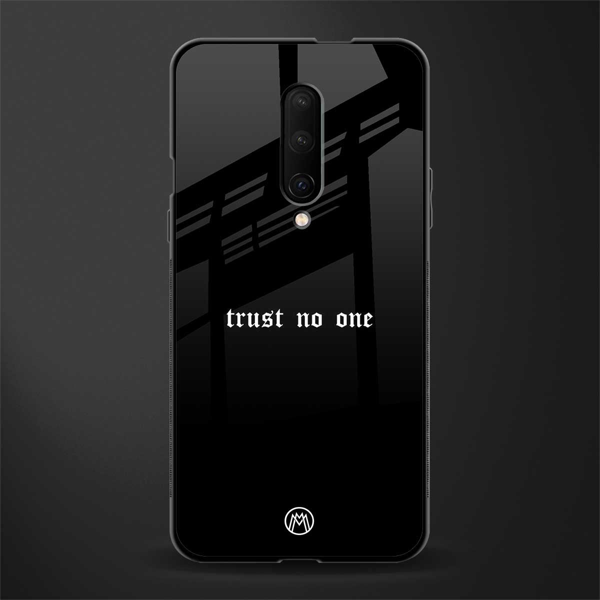 trust no one aesthetic quote glass case for oneplus 7 pro image