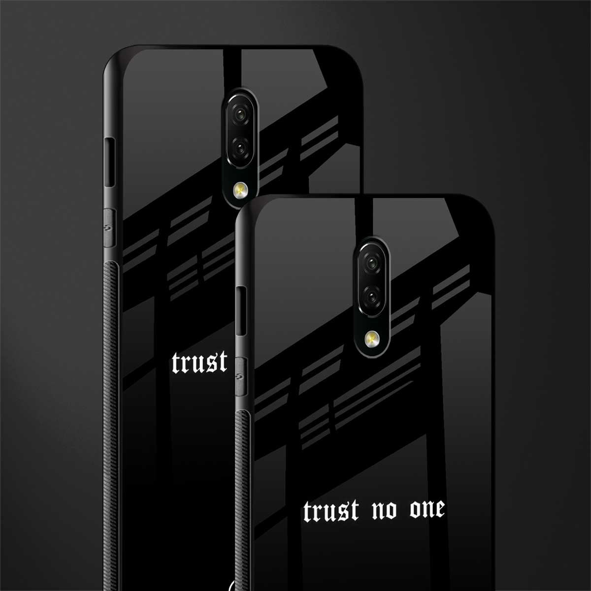 trust no one aesthetic quote glass case for oneplus 7 image-2