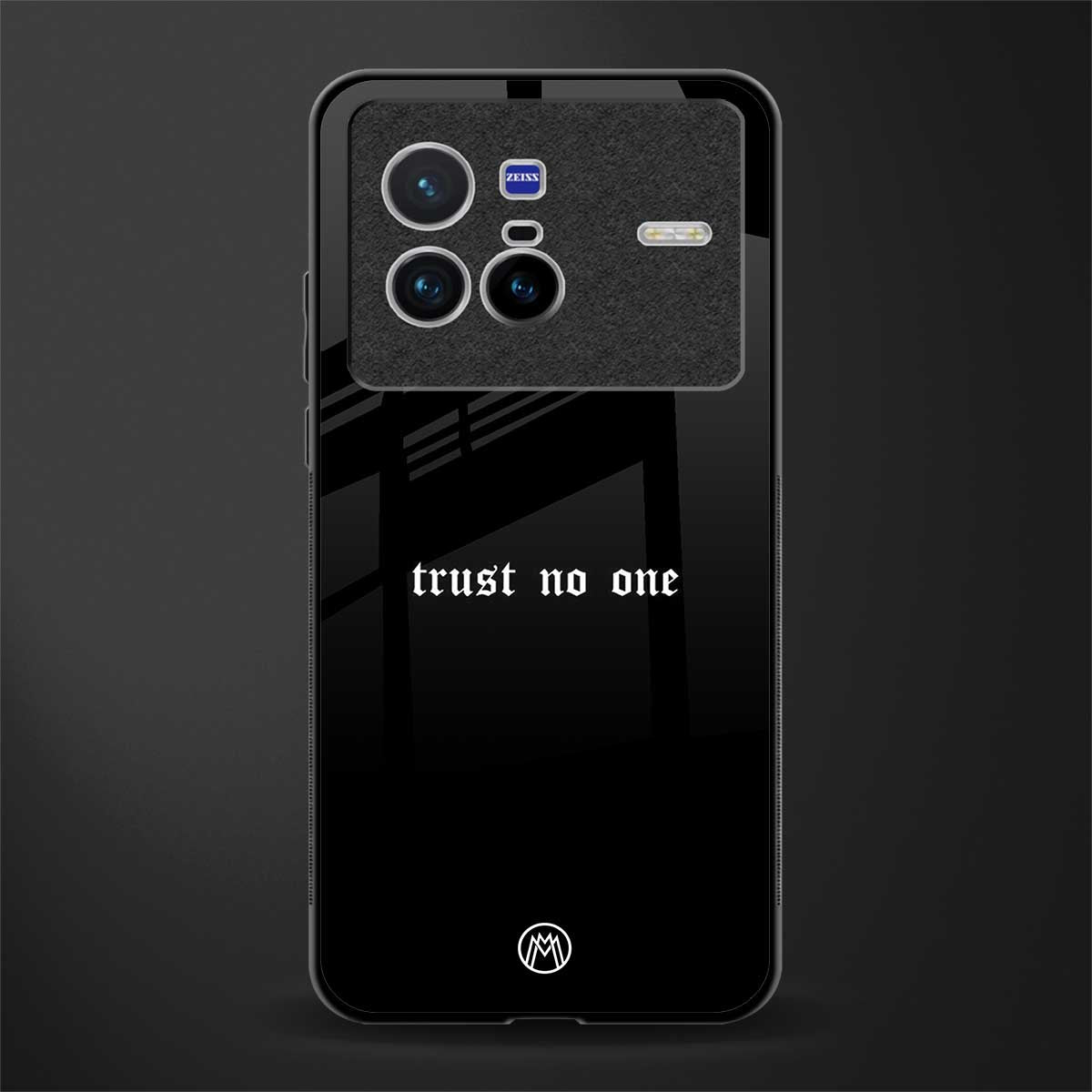 trust no one aesthetic quote glass case for vivo x80 image