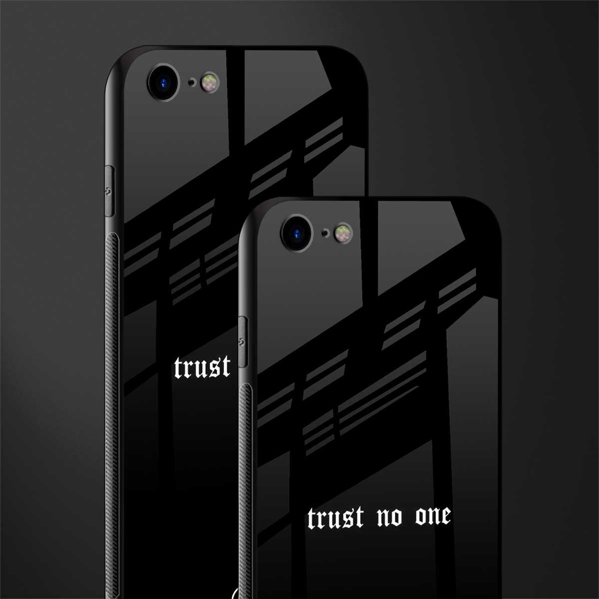 trust no one aesthetic quote glass case for iphone 8 image-2