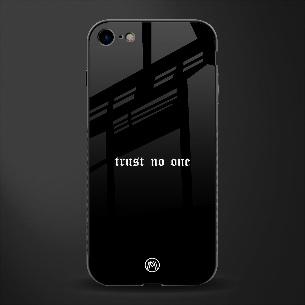 trust no one aesthetic quote glass case for iphone 8 image