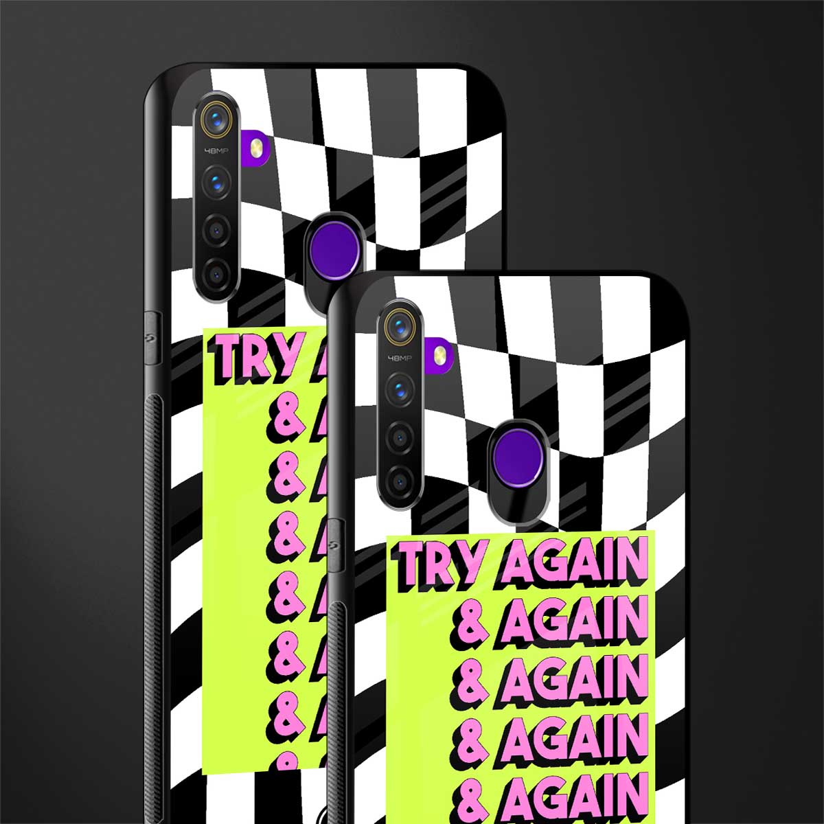 try again glass case for realme 5s image-2