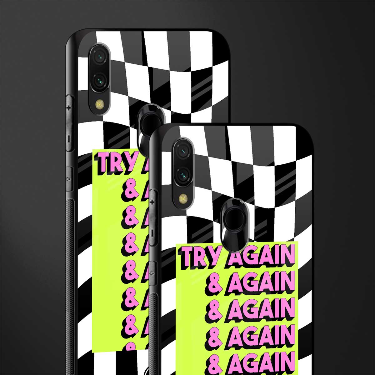 try again glass case for redmi 7redmi y3 image-2