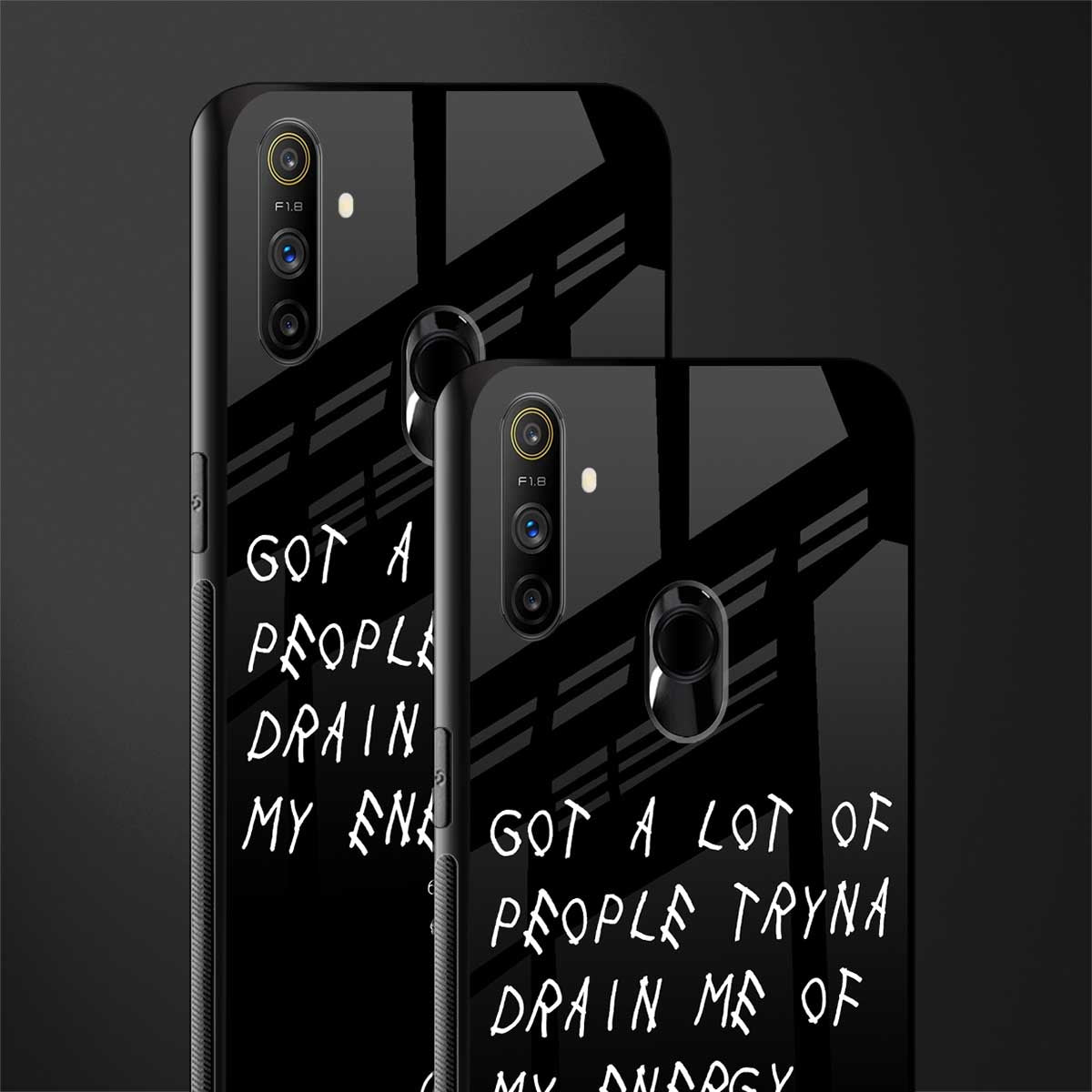 tryna drain my energy glass case for realme narzo 20a image-2