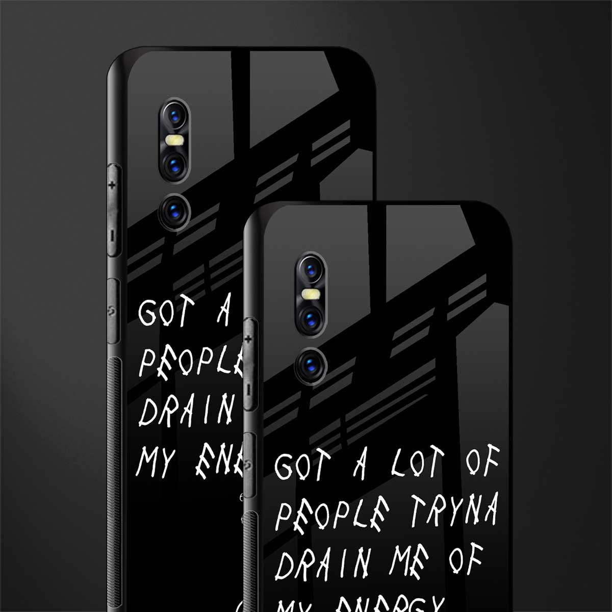 tryna drain my energy glass case for vivo v15 pro image-2