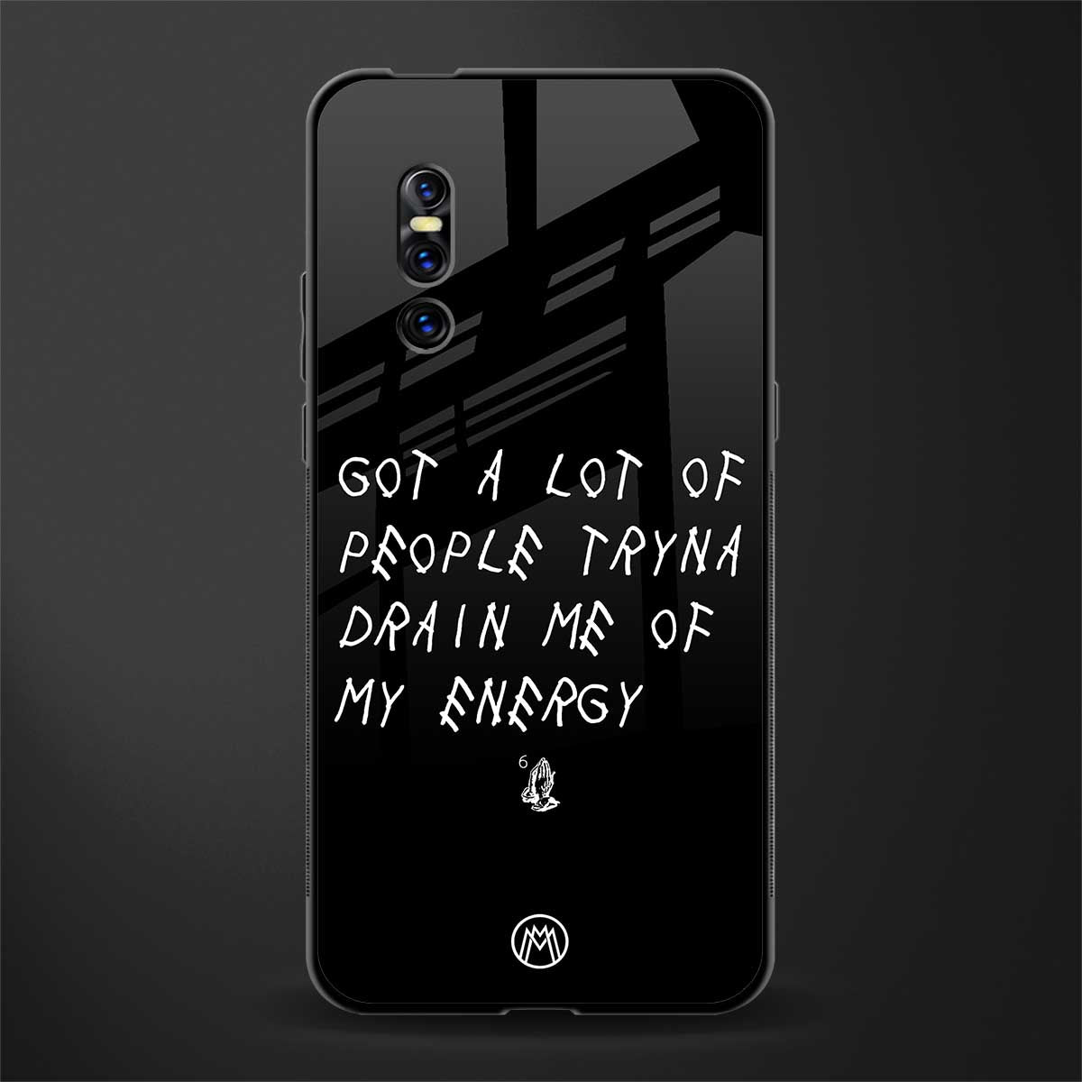 tryna drain my energy glass case for vivo v15 pro image