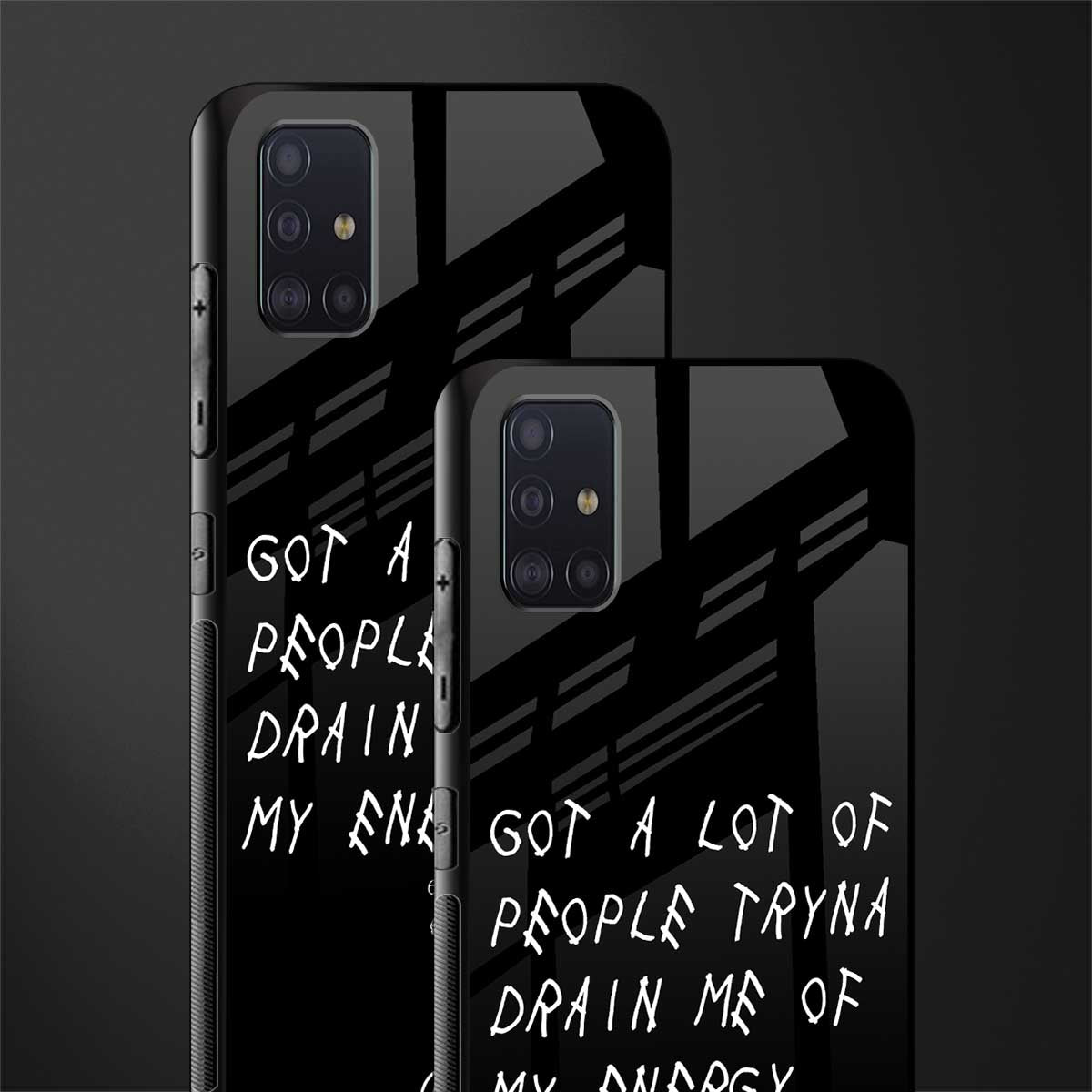 tryna drain my energy glass case for samsung galaxy a71 image-2