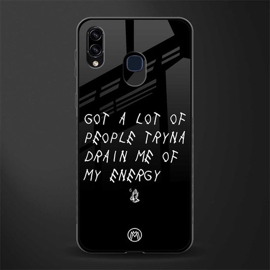 tryna drain my energy glass case for samsung galaxy a30 image