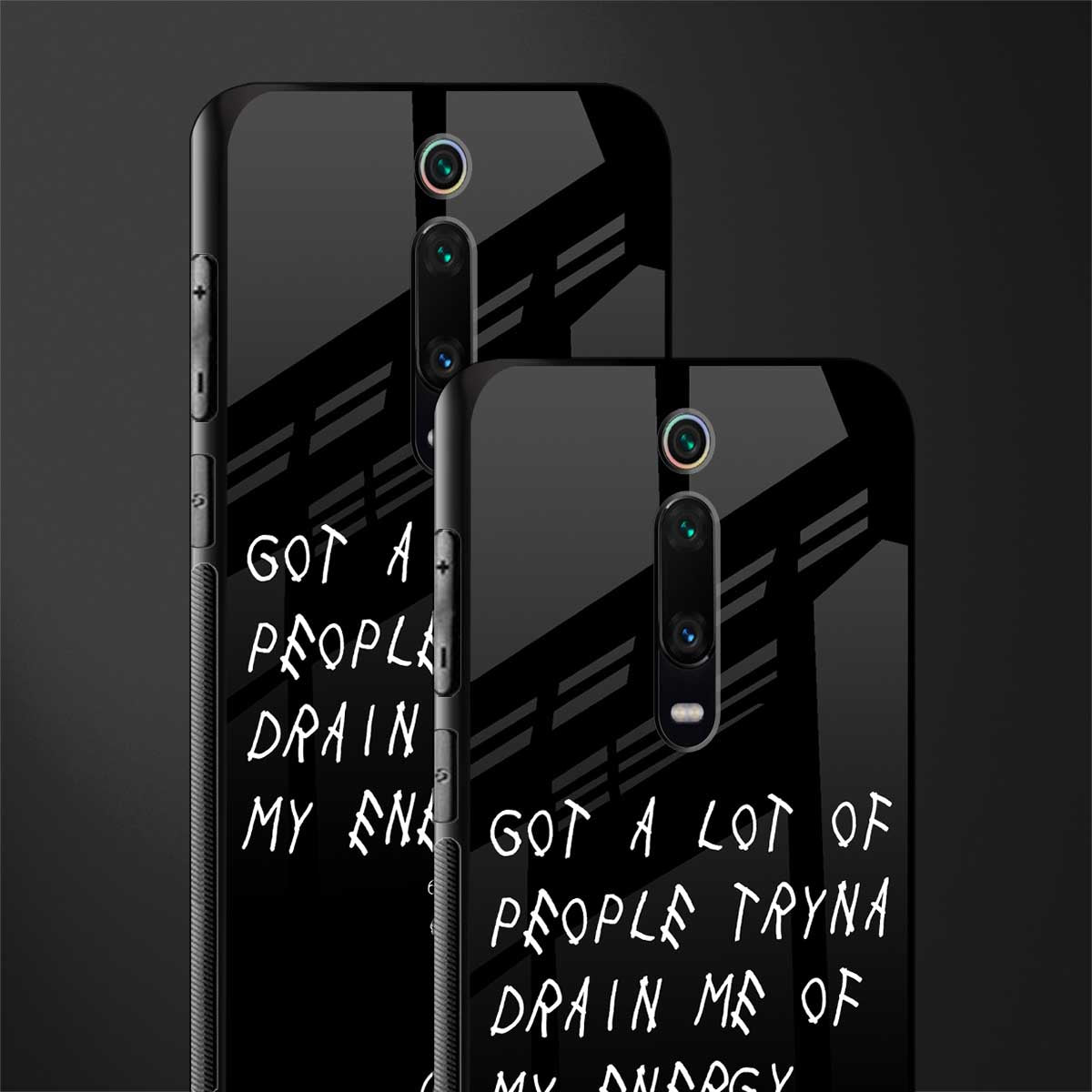 tryna drain my energy glass case for redmi k20 pro image-2