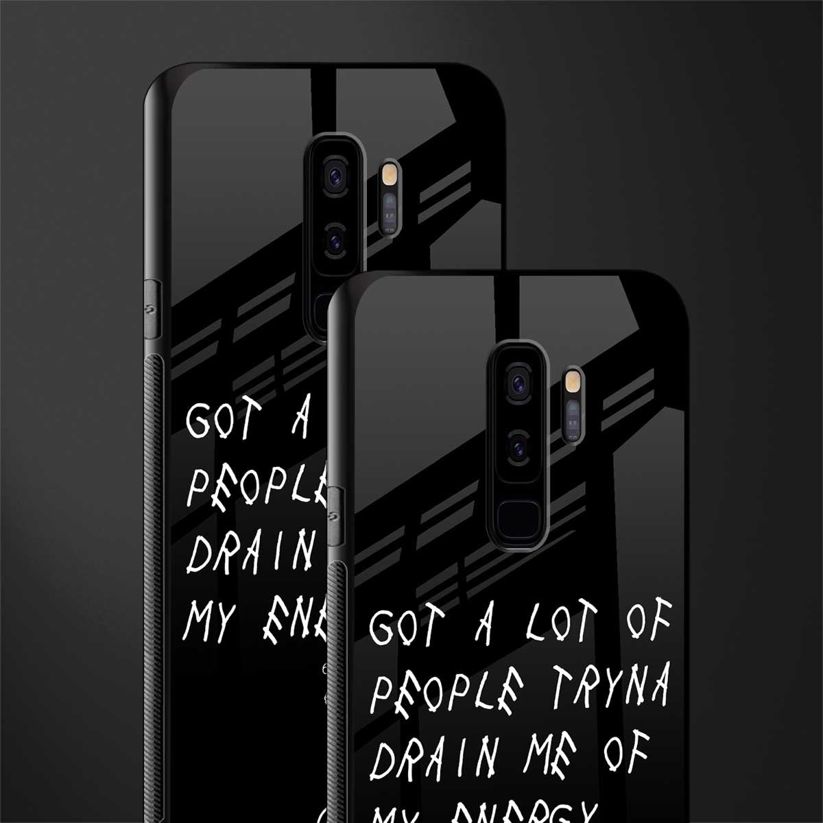 tryna drain my energy glass case for samsung galaxy s9 plus image-2