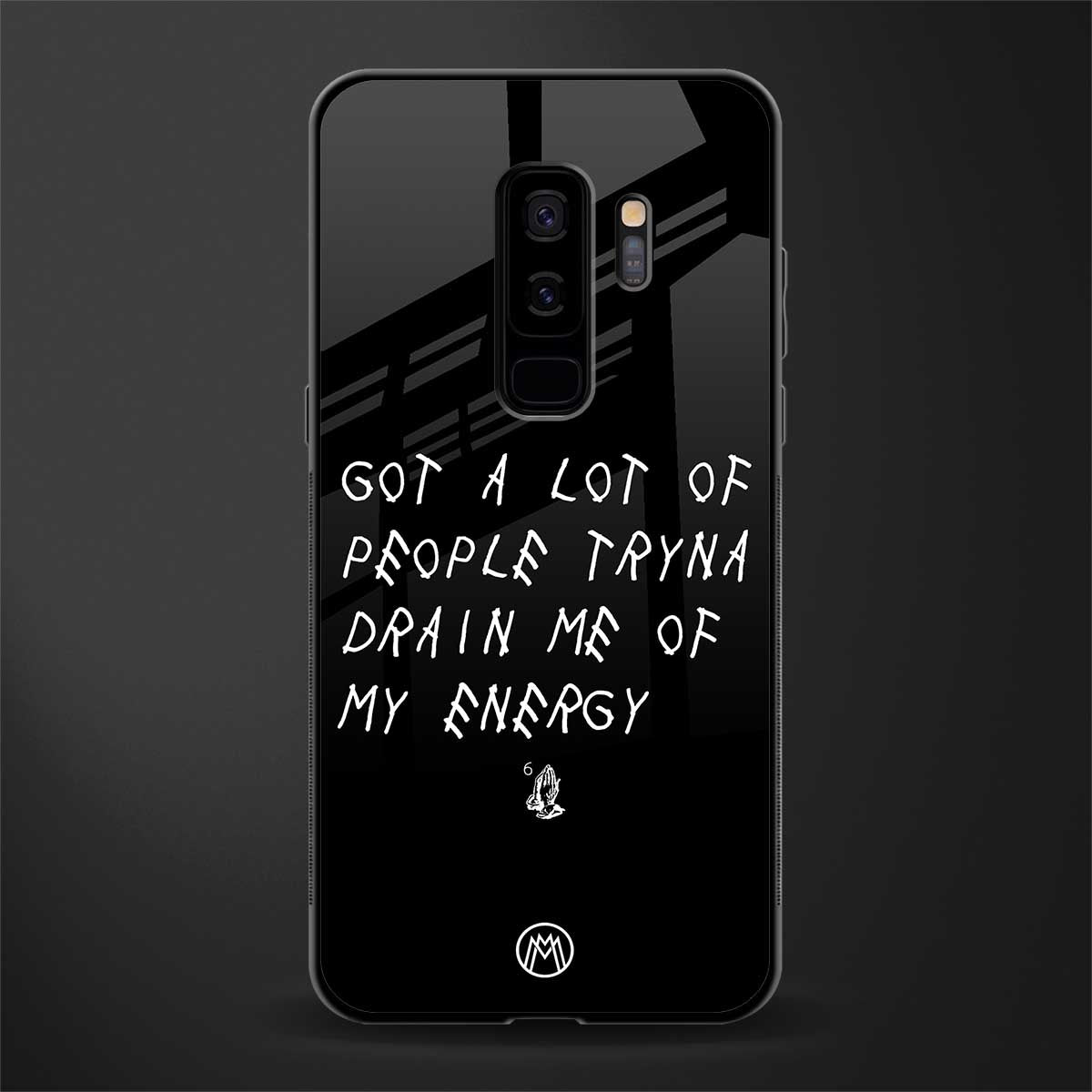 tryna drain my energy glass case for samsung galaxy s9 plus image