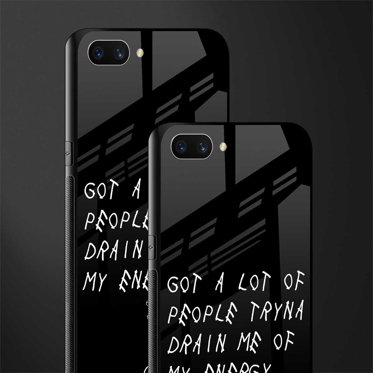 tryna drain my energy glass case for realme c1 image-2