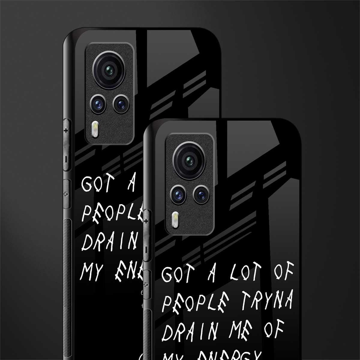 tryna drain my energy glass case for vivo x60 pro image-2