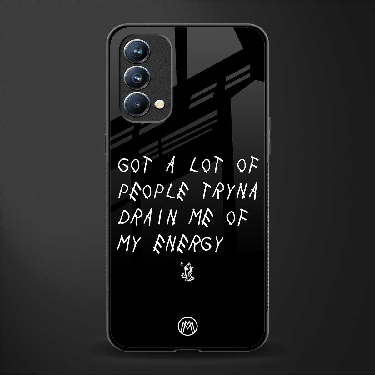 tryna drain my energy glass case for oppo f19s image