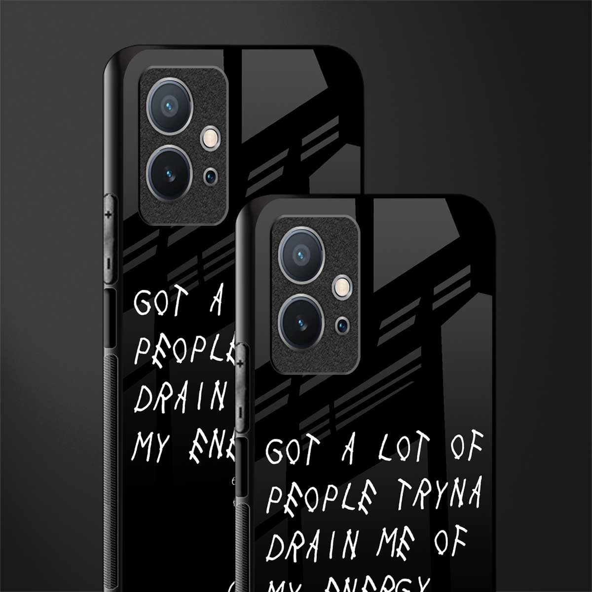 tryna drain my energy glass case for vivo y75 5g image-2