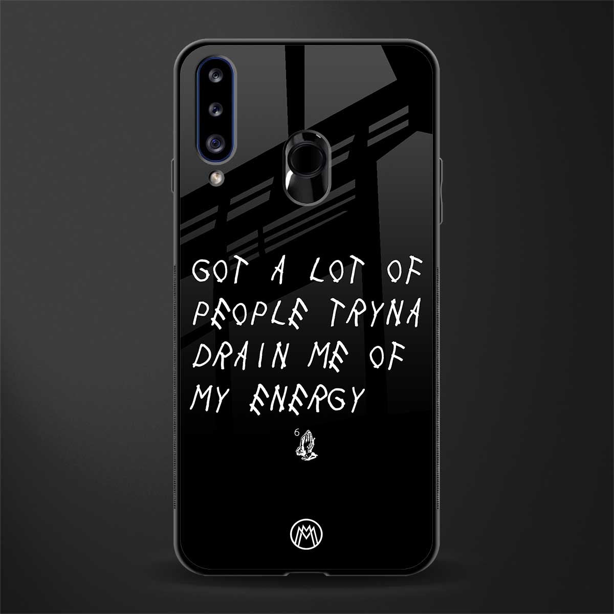 tryna drain my energy glass case for samsung galaxy a20s image