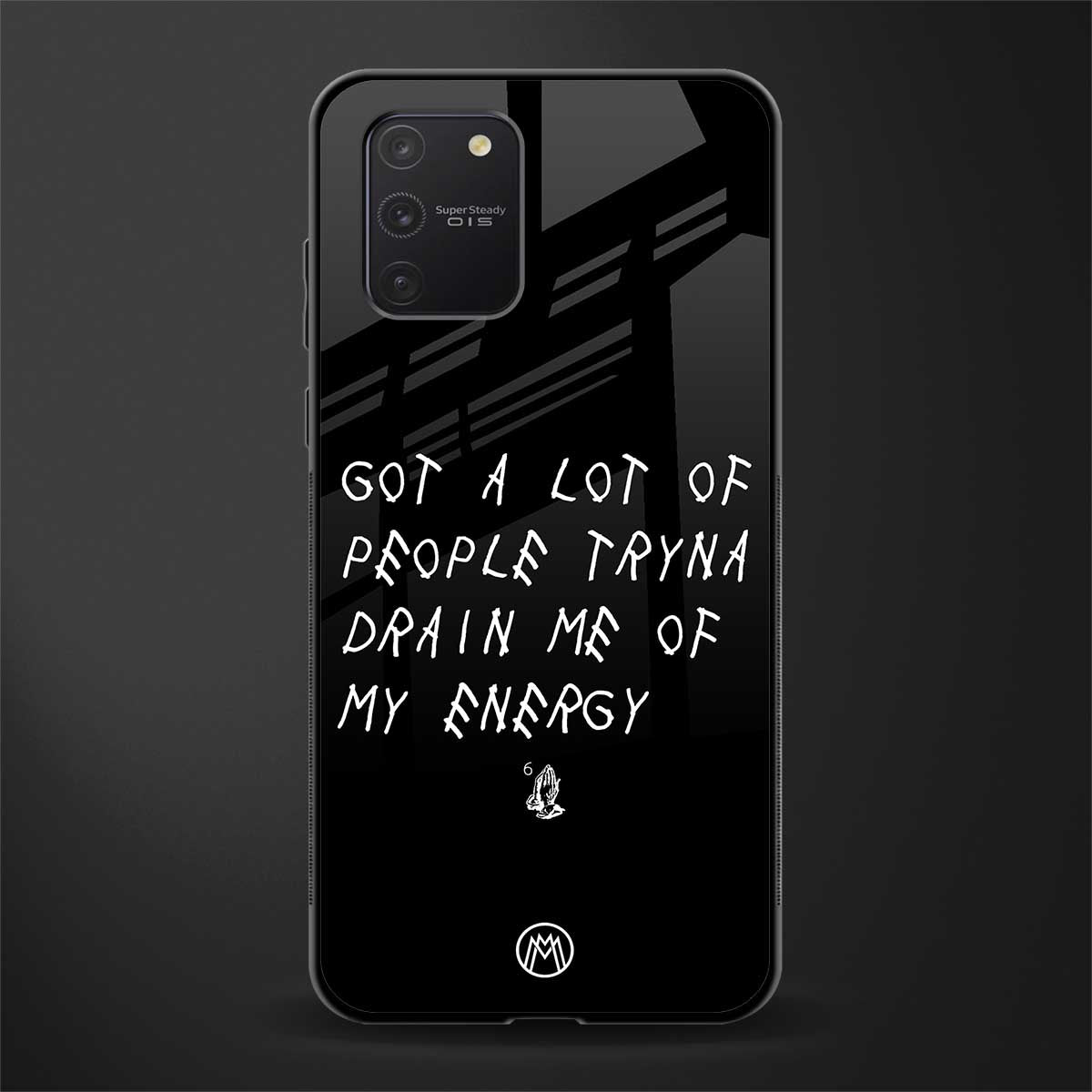 tryna drain my energy glass case for samsung galaxy a91 image