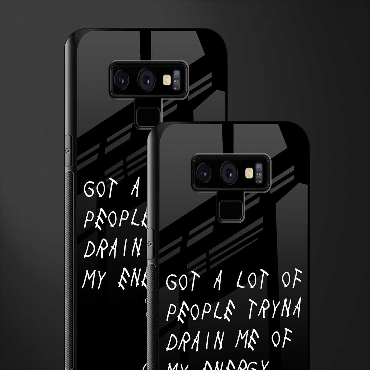 tryna drain my energy glass case for samsung galaxy note 9 image-2