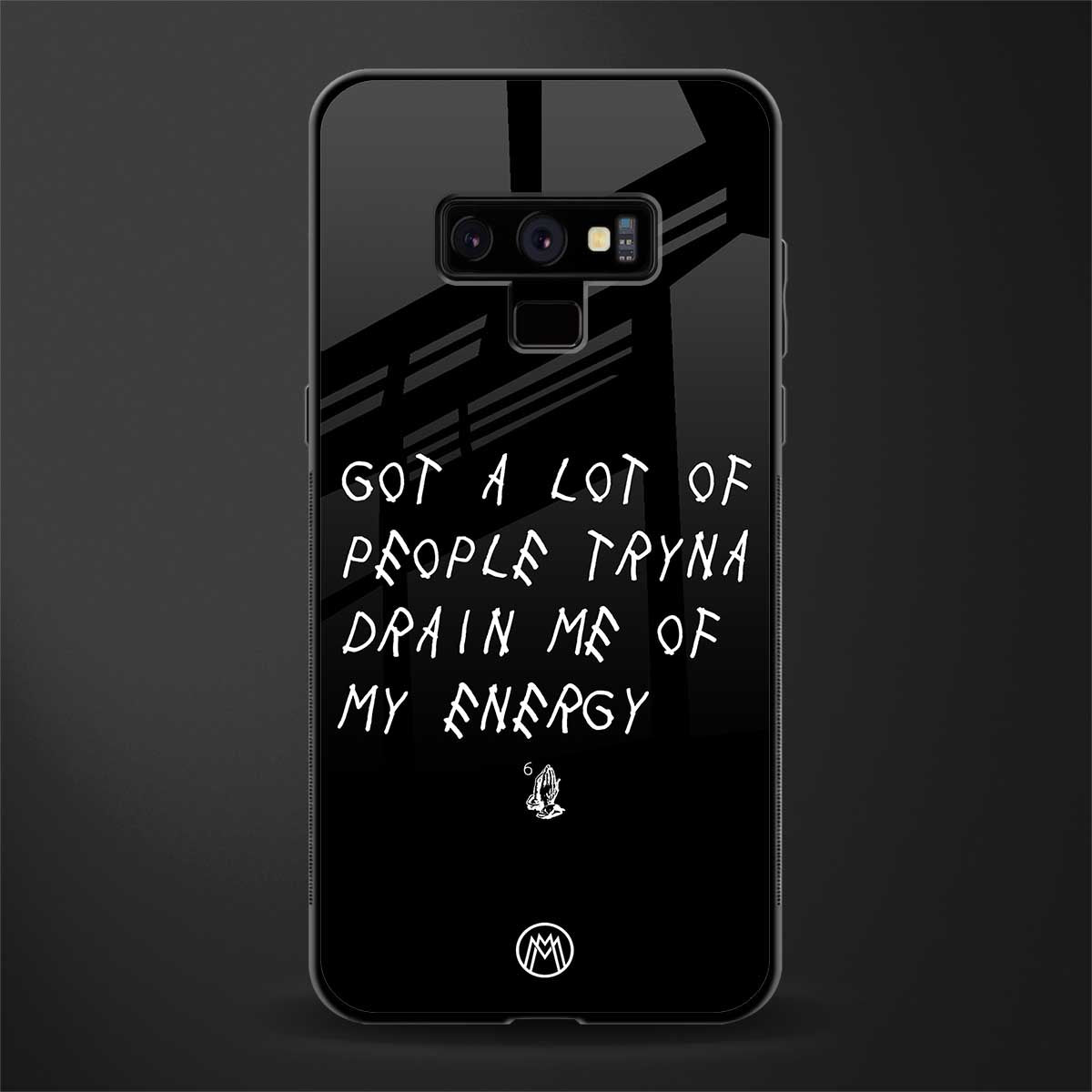 tryna drain my energy glass case for samsung galaxy note 9 image