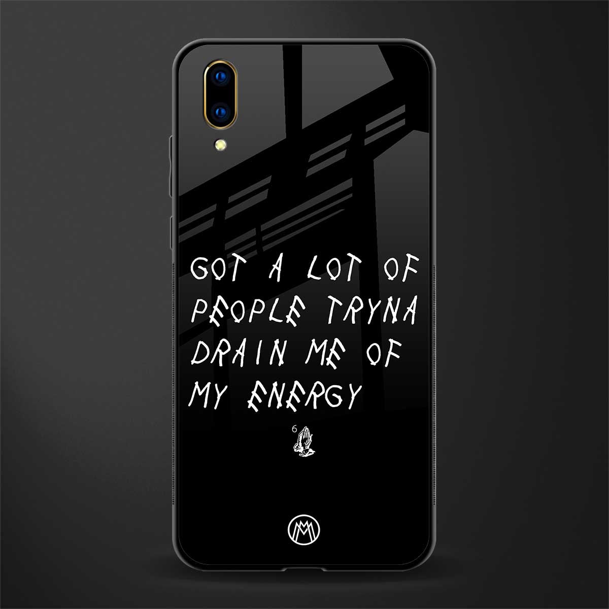 tryna drain my energy glass case for vivo v11 pro image
