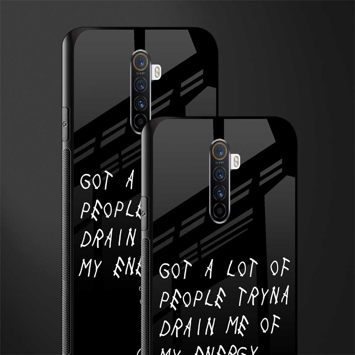 tryna drain my energy glass case for realme x2 pro image-2