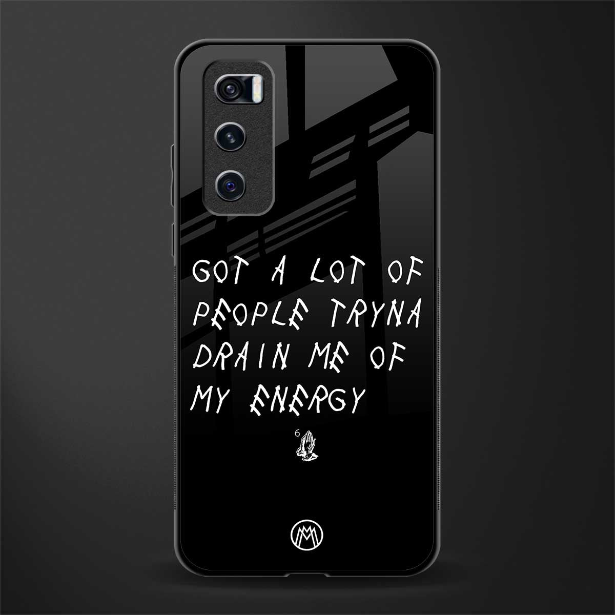 tryna drain my energy glass case for vivo v20 se image