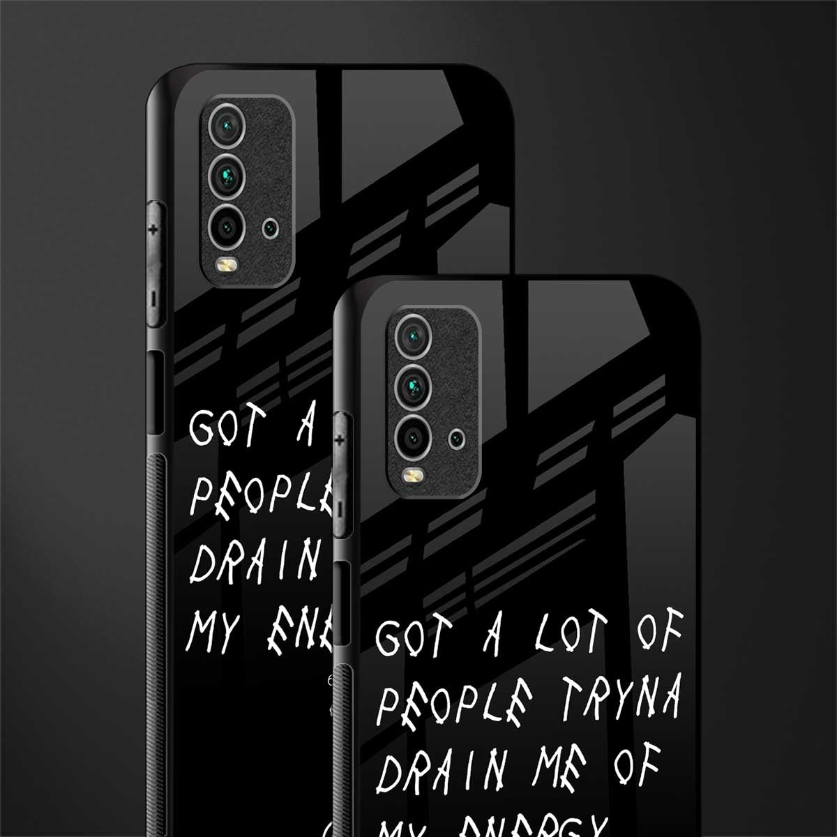 tryna drain my energy glass case for redmi 9 power image-2