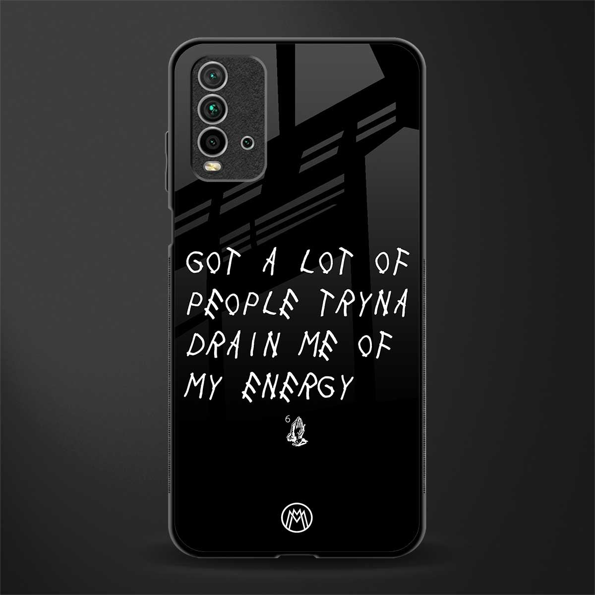 tryna drain my energy glass case for redmi 9 power image