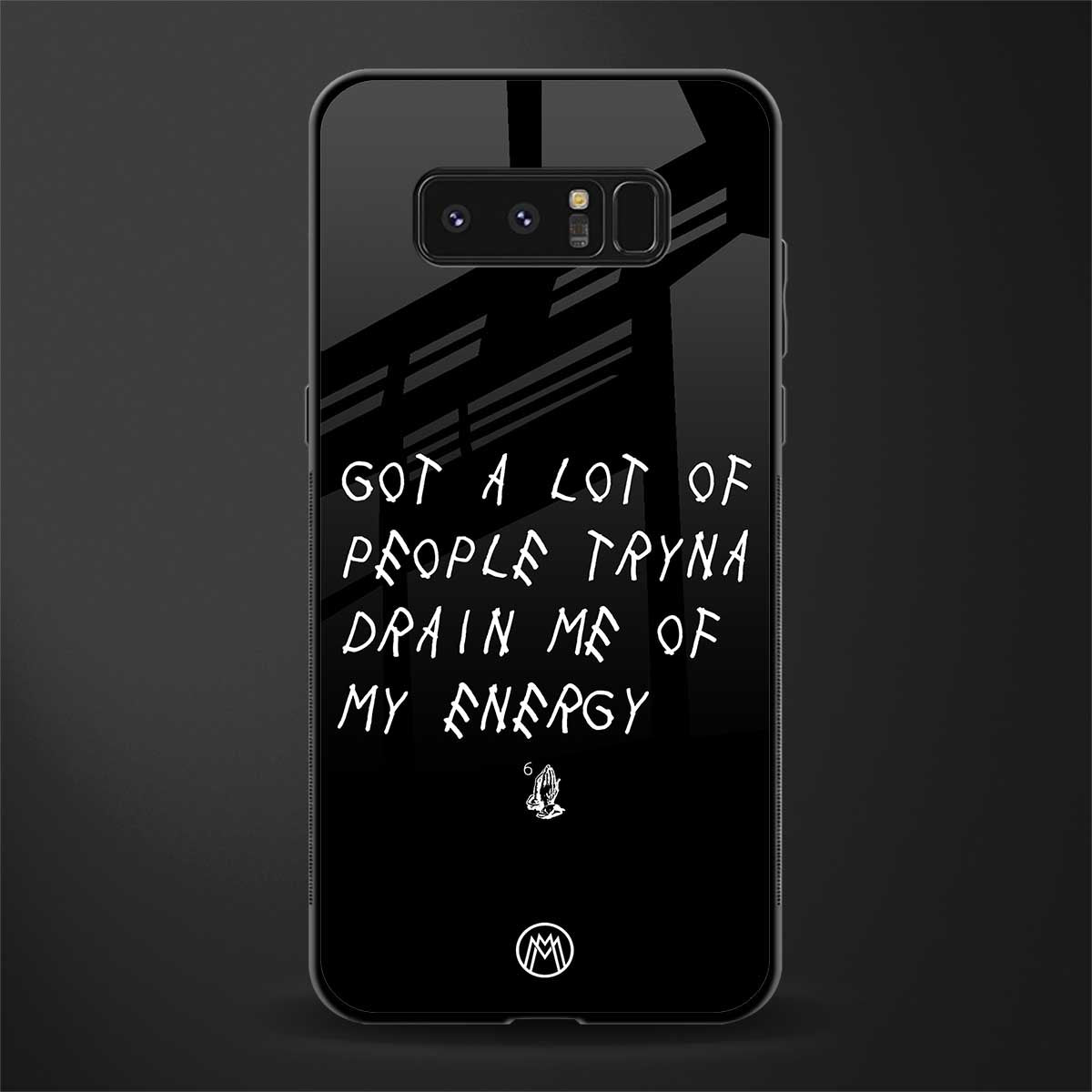tryna drain my energy glass case for samsung galaxy note 8 image