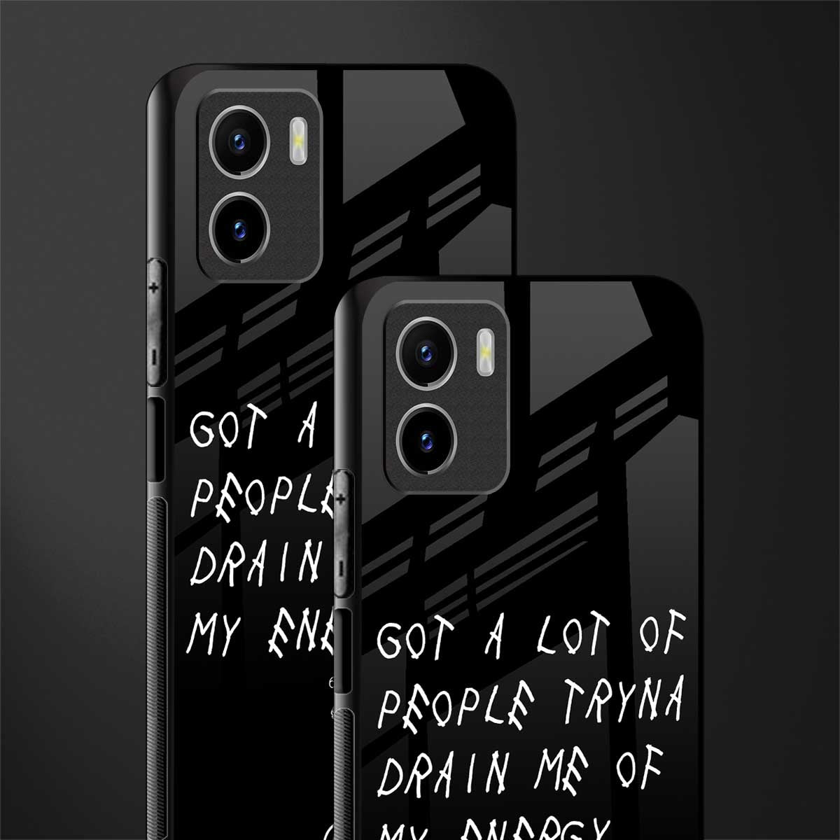 tryna drain my energy glass case for vivo y15s image-2