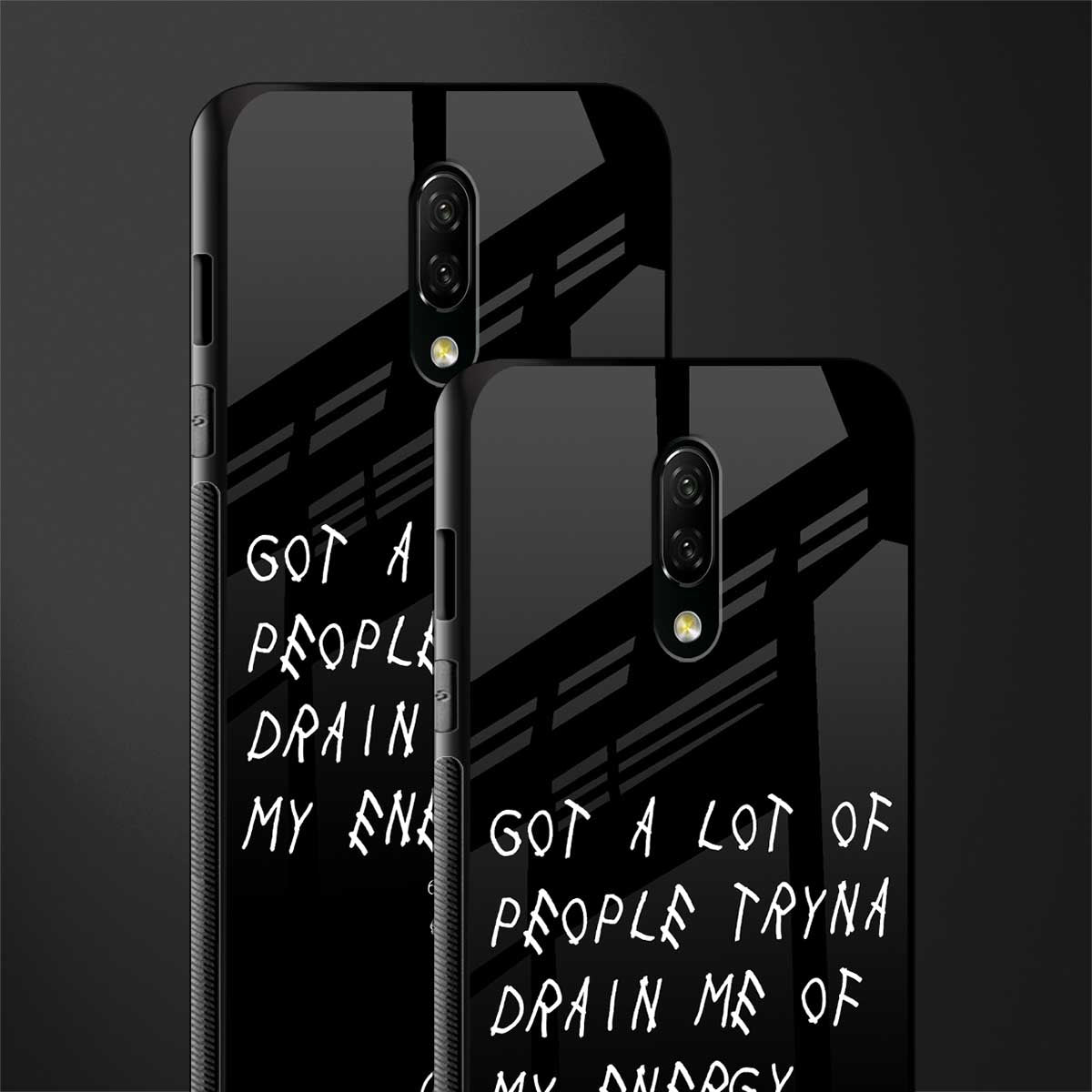 tryna drain my energy glass case for oneplus 7 image-2