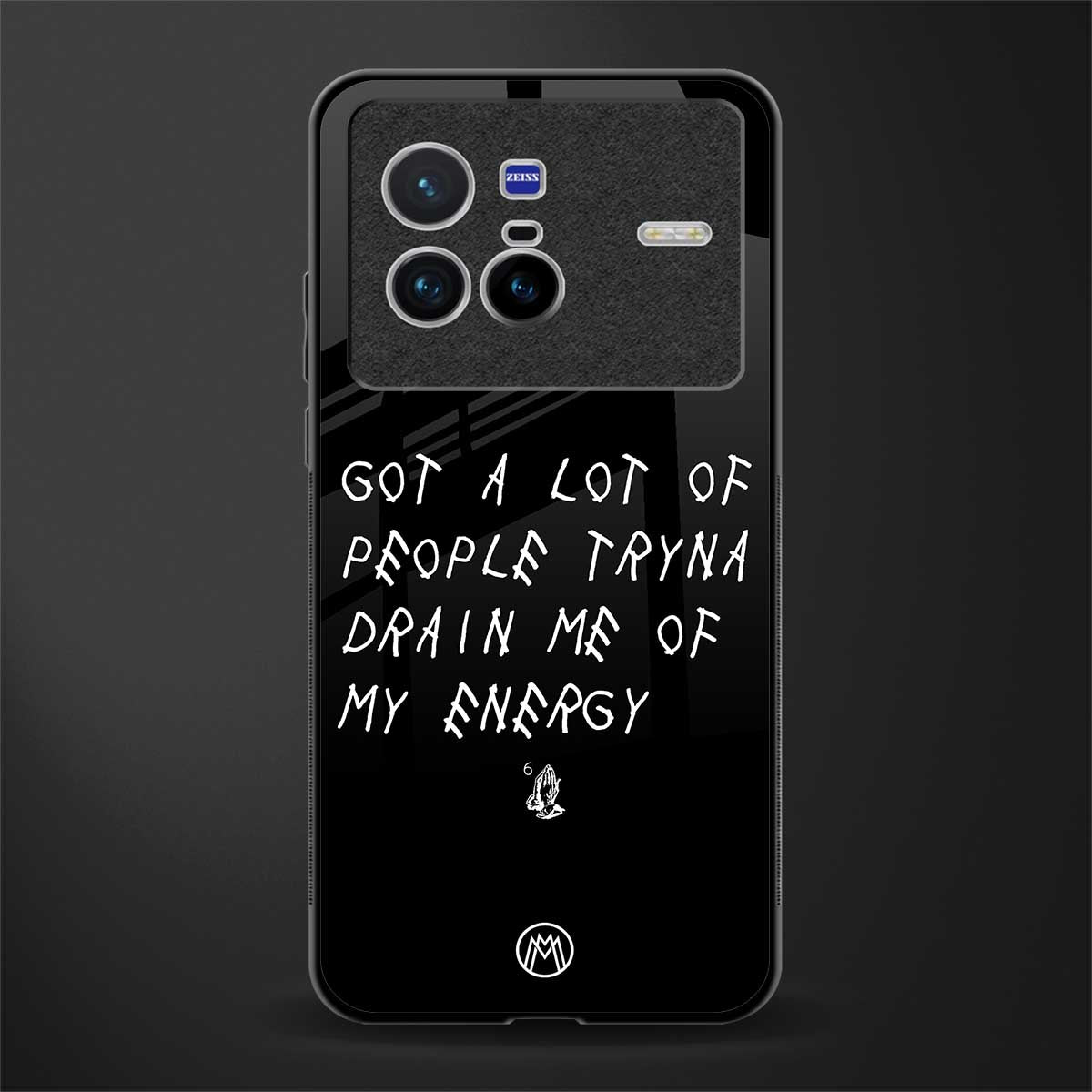 tryna drain my energy glass case for vivo x80 image