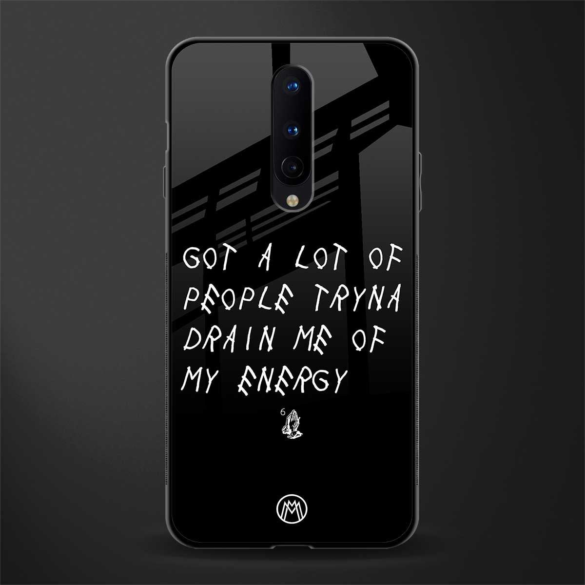 tryna drain my energy glass case for oneplus 8 image