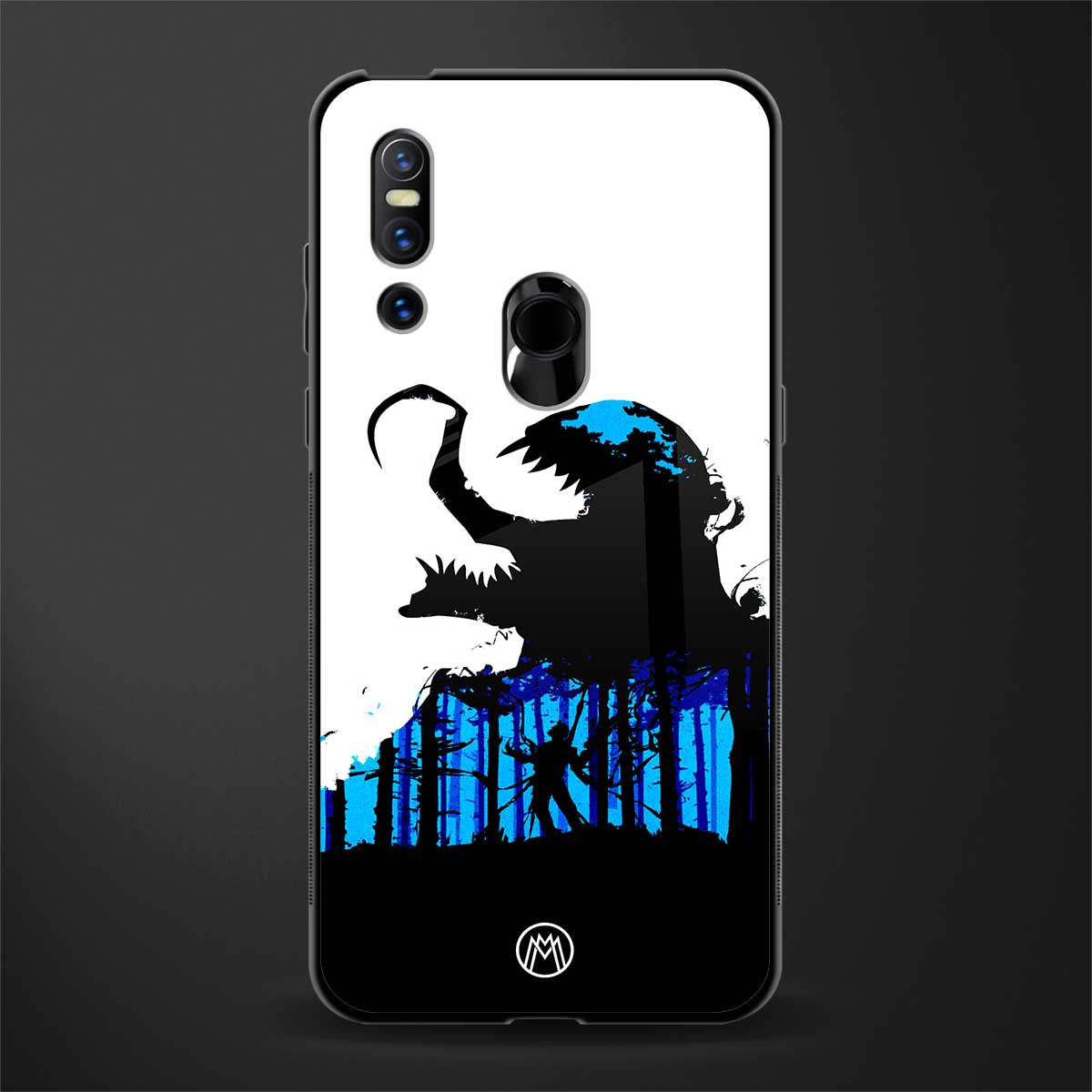 venom minimalistic glass case for vivo v15 image