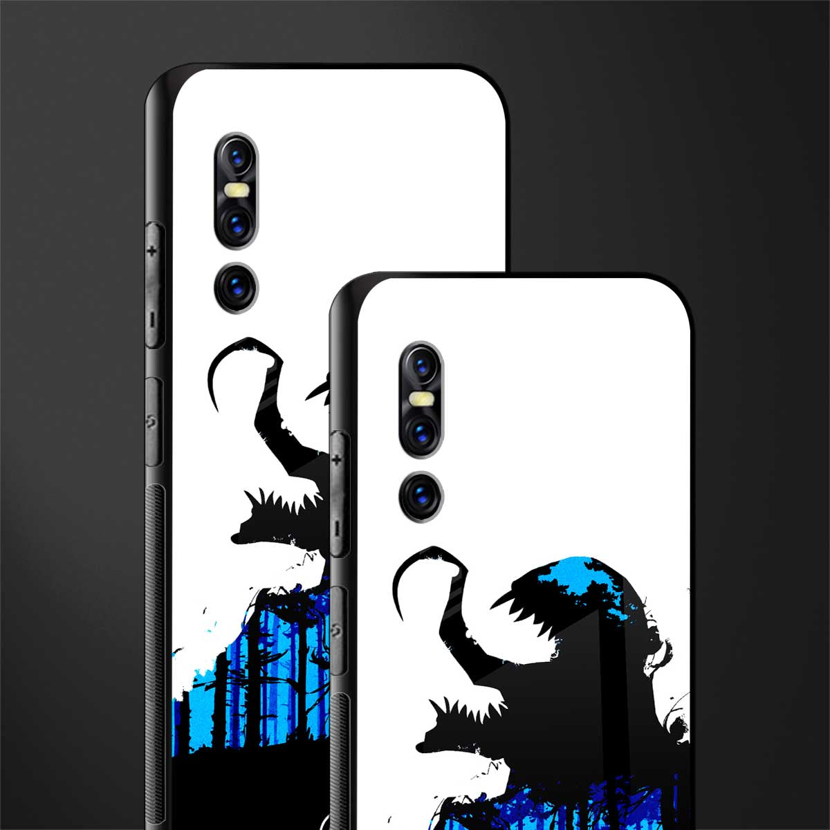 venom minimalistic glass case for vivo v15 pro image-2