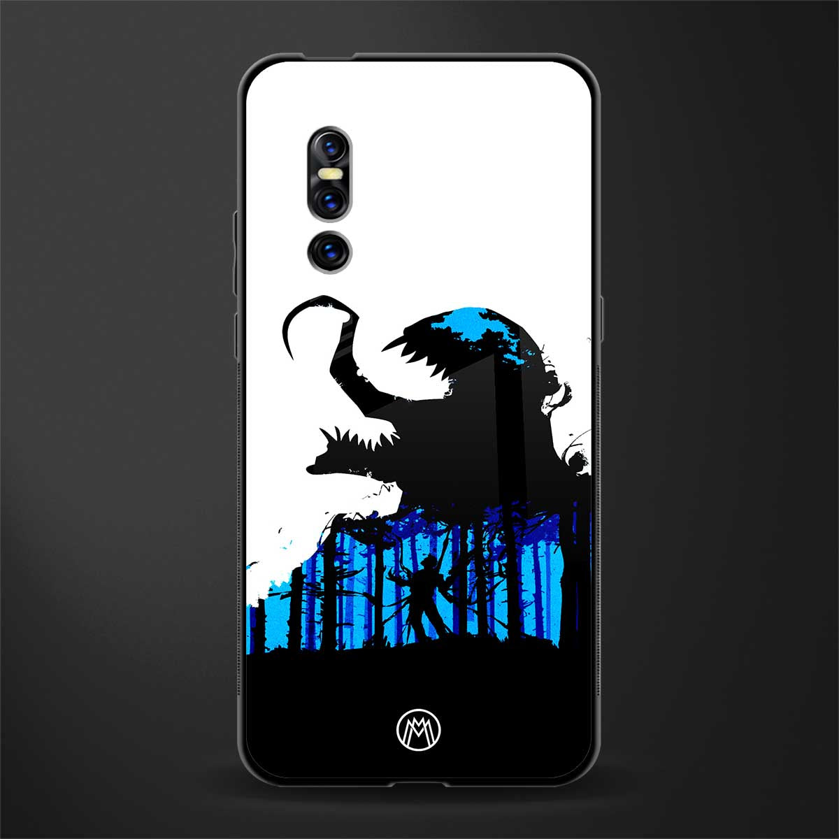 venom minimalistic glass case for vivo v15 pro image