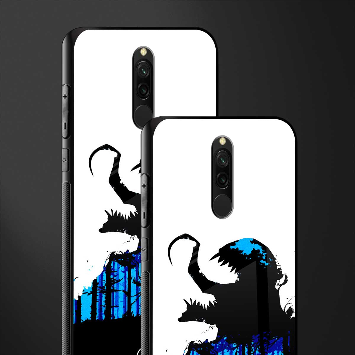 venom minimalistic glass case for redmi 8 image-2