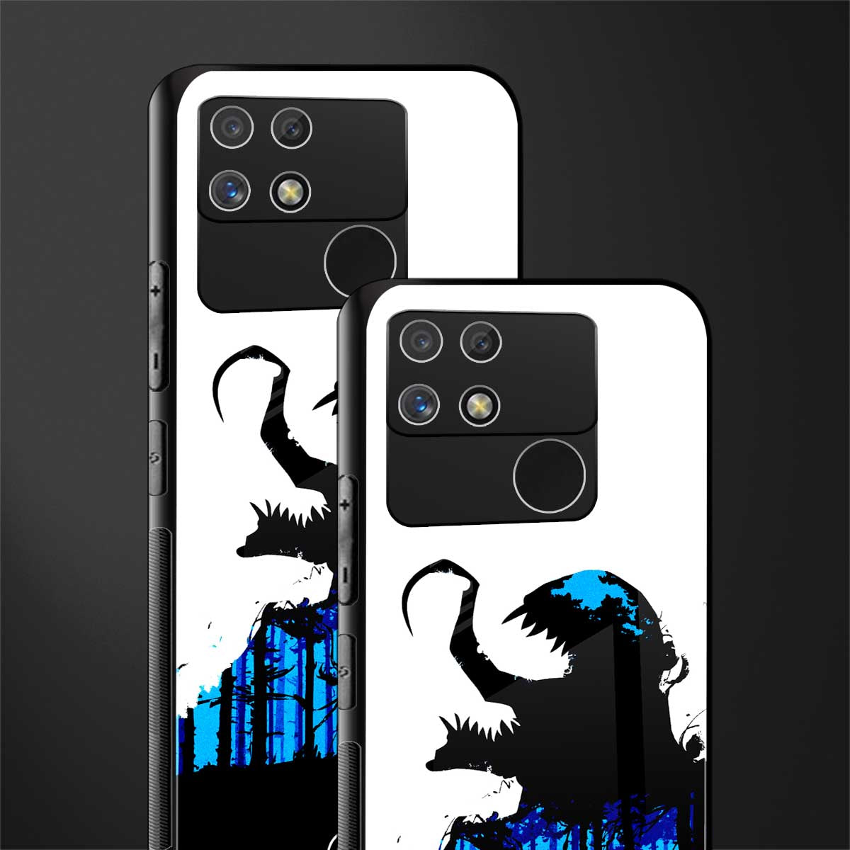 venom minimalistic back phone cover | glass case for realme narzo 50a