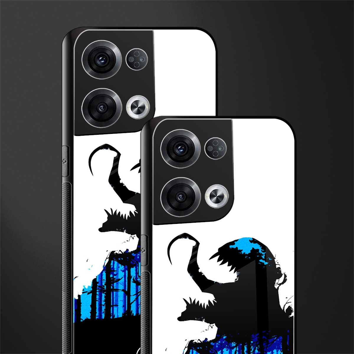 venom minimalistic back phone cover | glass case for oppo reno 8 pro